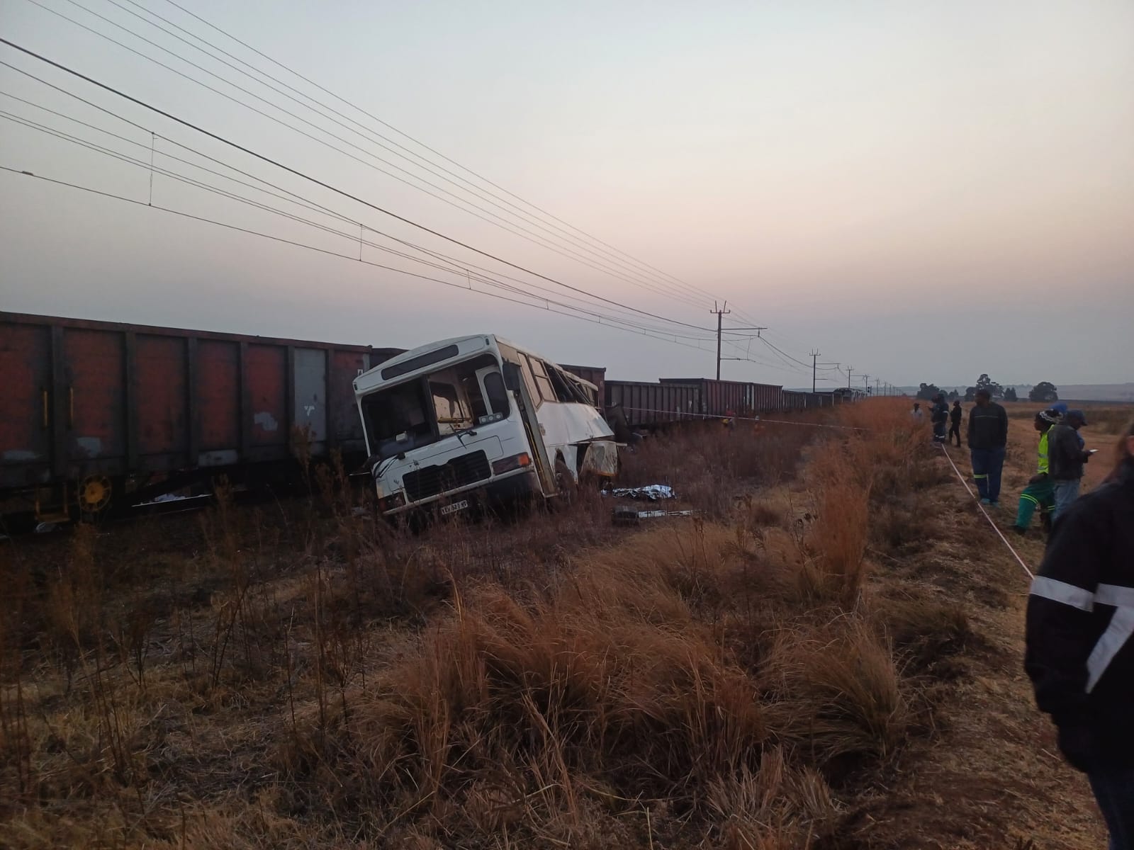Learners and officials attend memorial for six victims of bus-train crash