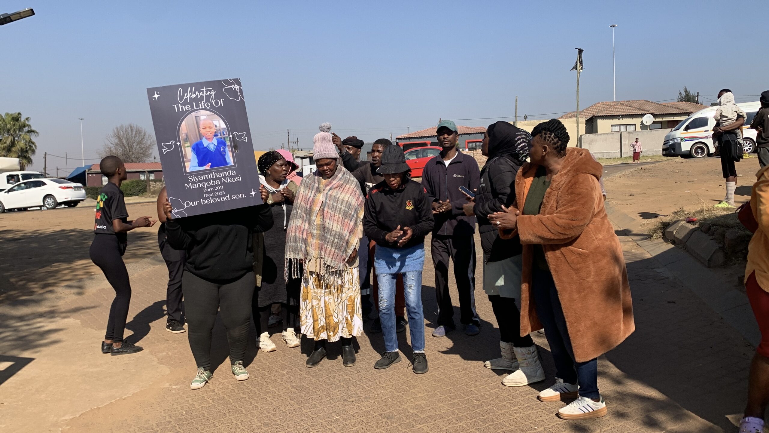 Grieving family marches to Vosman Police Station to demand for answers