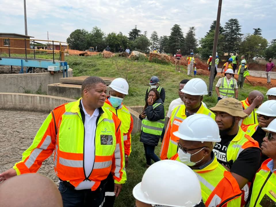 Deputy Minister Mahlobo visits incomplete Delmas waste treatment plant, delayed for nearly two years