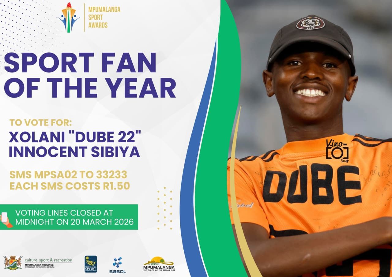 Delmas superfan “Dube 22” in running for  Mpumalanga Sport Awards